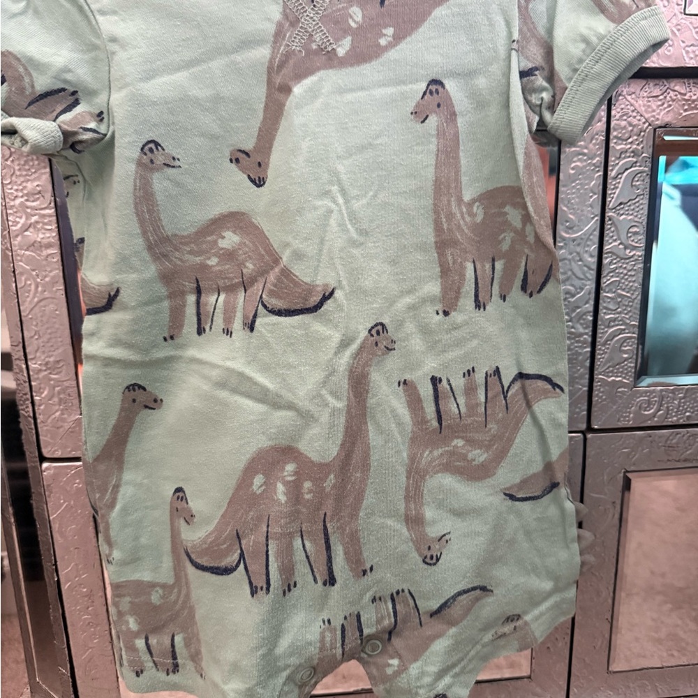 Carter's Light Green Baby Tee with Subtle Print